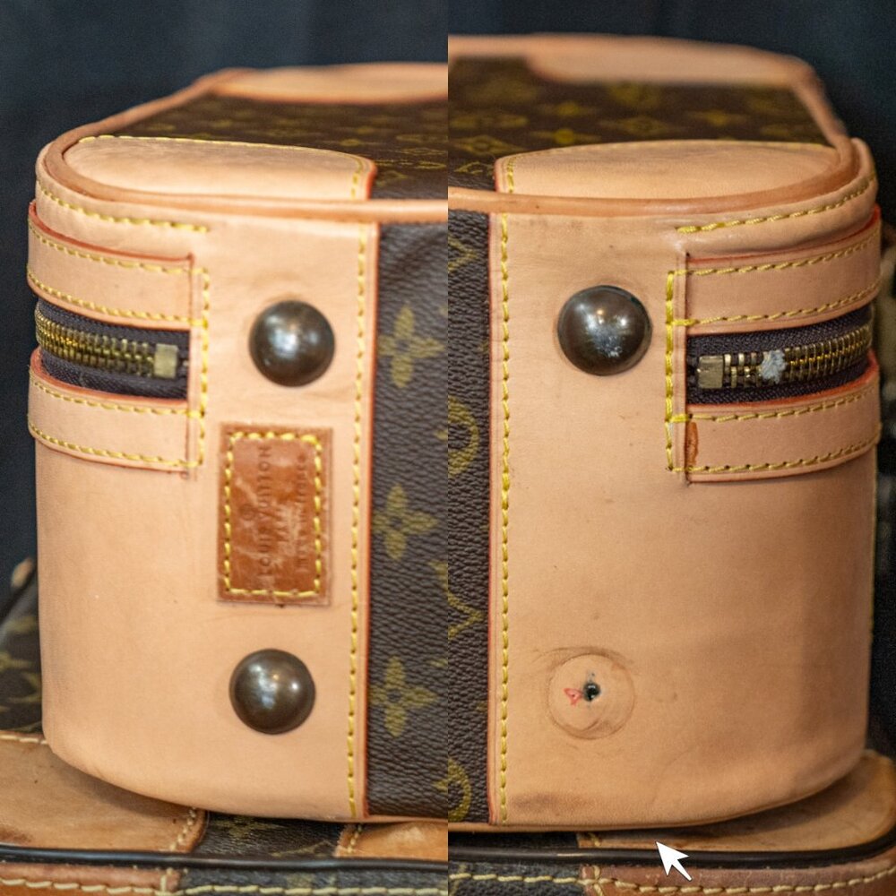 LOUIS VUITTON Monogram Canvas Suitcase - NEW LEATHER - VINTAGE TREASURE - Picture 12 of 16